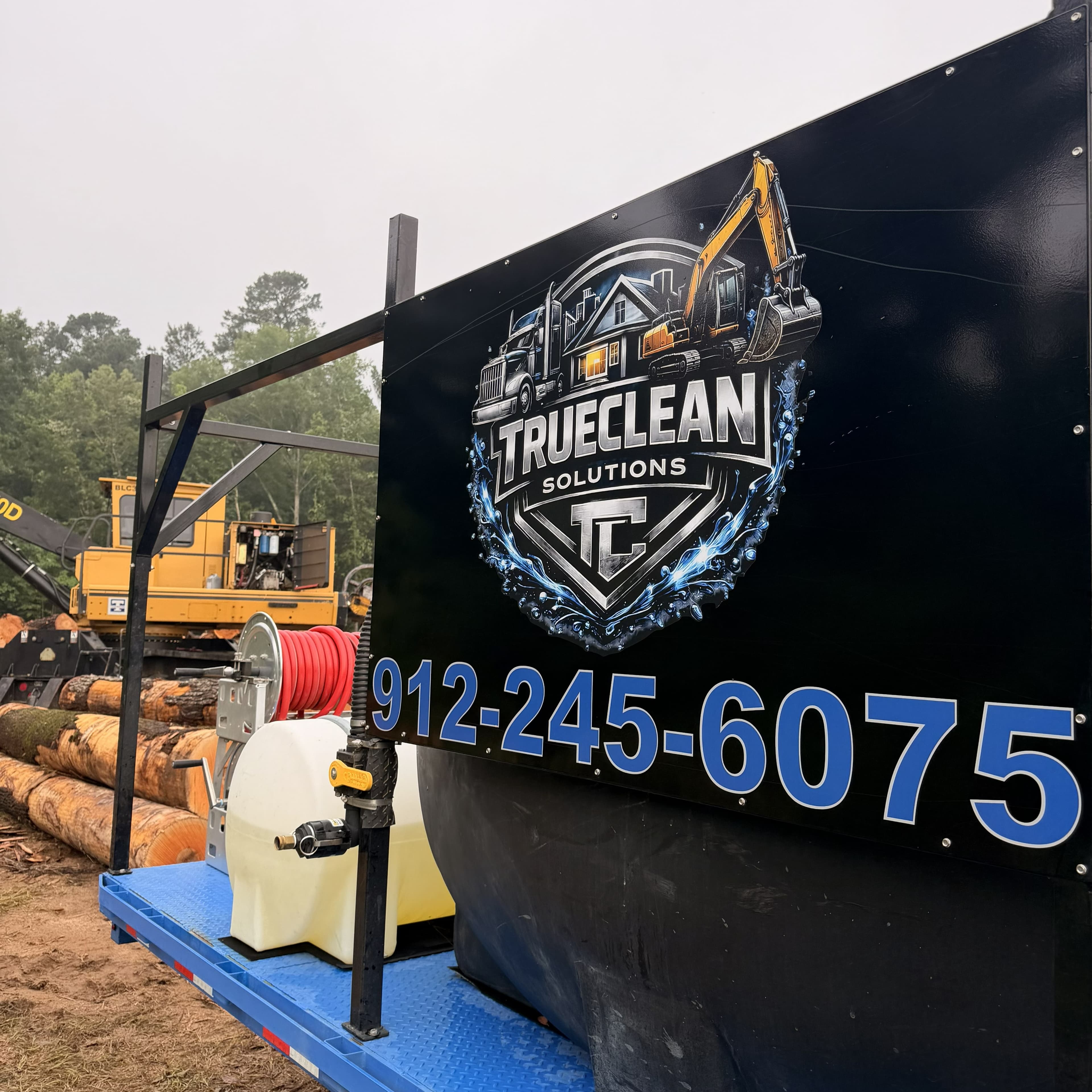 TrueClean Solutions trailer and exterior cleaning equipment